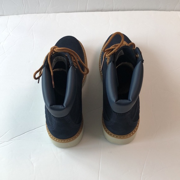 Timberland 6 inch Navy Nubuck Leather Boots - Picture 3 of 10